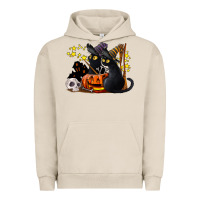 Pigment French Oak halloween black cats Urban Hoodie - LillyAllenDesigns