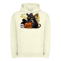 Pigment Pistachio halloween black cats Urban Hoodie - LillyAllenDesigns