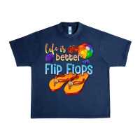 Navy life is better in flip flops Urban Heavy Tee - texasbilliewilder
