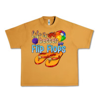 Peanut Butter life is better in flip flops Urban Heavy Tee - texasbilliewilder