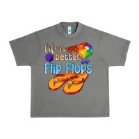Tornado life is better in flip flops Urban Heavy Tee - texasbilliewilder