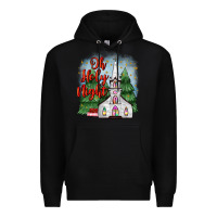 Black christmas church oh holy night Premium Hoodie - MaliasSmallBusiness