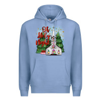 Colony Blue christmas church oh holy night Premium Hoodie - MaliasSmallBusiness