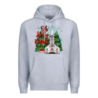 Heather Grey christmas church oh holy night Premium Hoodie - MaliasSmallBusiness
