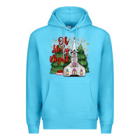 Ocean Blue christmas church oh holy night Premium Hoodie - MaliasSmallBusiness