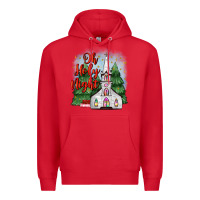 Red christmas church oh holy night Premium Hoodie - MaliasSmallBusiness