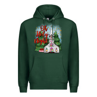 Sports Green christmas church oh holy night Premium Hoodie - MaliasSmallBusiness