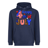 Navy happy 4th of july Heavyweight Hoodie - NancyCooperArtShop