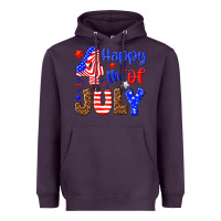 Plum happy 4th of july Heavyweight Hoodie - NancyCooperArtShop
