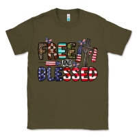 Army Green free and blessed Classic Tee - CowhideDigitalArt