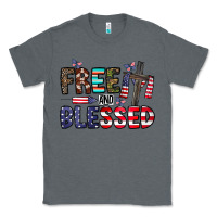 Charcoal Heather free and blessed Classic Tee - CowhideDigitalArt