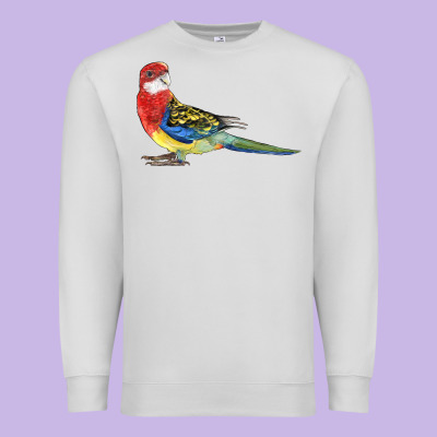 Rosella Bird Premium Sweatshirt Designed By Lillyallendesigns