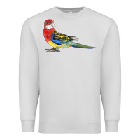 Dove Grey Rosella Bird Premium Sweatshirt - LillyAllenDesigns