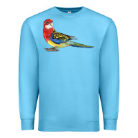 Ocean Blue Rosella Bird Premium Sweatshirt - LillyAllenDesigns