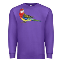 Purple Rosella Bird Premium Sweatshirt - LillyAllenDesigns