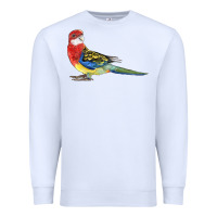 White Rosella Bird Premium Sweatshirt - LillyAllenDesigns