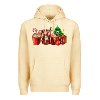 Pina Colada Christmas coffee cups with gift and Christmas tree Premium Hoodie - AdoDesignShop