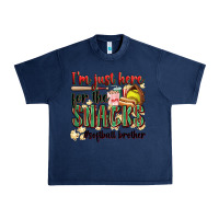 Navy i'm just here for the snacks #softball brother Urban Heavy Tee - Zillion Design Studio