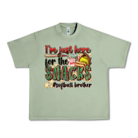 Oil Green i'm just here for the snacks #softball brother Urban Heavy Tee - Zillion Design Studio