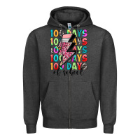 Charcoal Heather 100 days of school Zipper Hoodie - Artiststas