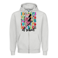Dove Grey 100 days of school Zipper Hoodie - Artiststas