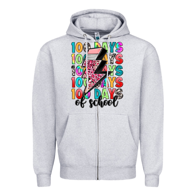 100 Days Of School Zipper Hoodie by Artiststas | Teevron