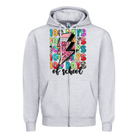 Heather Grey 100 days of school Zipper Hoodie - Artiststas