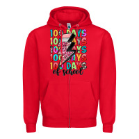 Red 100 days of school Zipper Hoodie - Artiststas
