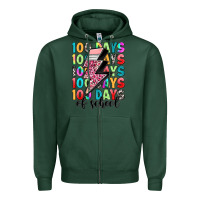 Sports Green 100 days of school Zipper Hoodie - Artiststas