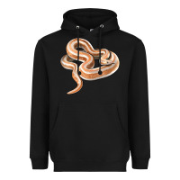 Black Rosy Boa Snake Illustrations Heavyweight Hoodie - LillyAllenDesigns