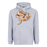 Heather Grey Rosy Boa Snake Illustrations Heavyweight Hoodie - LillyAllenDesigns