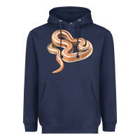Navy Rosy Boa Snake Illustrations Heavyweight Hoodie - LillyAllenDesigns
