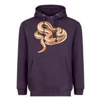 Plum Rosy Boa Snake Illustrations Heavyweight Hoodie - LillyAllenDesigns