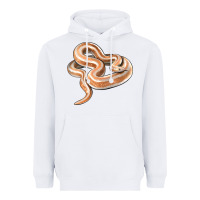 White Rosy Boa Snake Illustrations Heavyweight Hoodie - LillyAllenDesigns