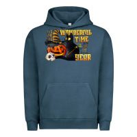 Pigment Midnight Navy wonderful time of the year halloween Urban Hoodie - LillyAllenDesigns