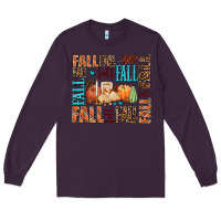 Plum fall fall  amd pumpkins Long Sleeve Tee - AdoDesignShop
