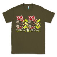 Army Green three up theree down softball Classic Tee - RacoonDesign