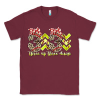 Burgundy three up theree down softball Classic Tee - RacoonDesign