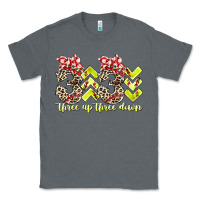 Charcoal Heather three up theree down softball Classic Tee - RacoonDesign