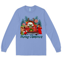 Colony Blue merry christmas gnomes truck Long Sleeve Tee - FaDigitalArtStudio