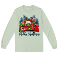 Matcha merry christmas gnomes truck Long Sleeve Tee - FaDigitalArtStudio