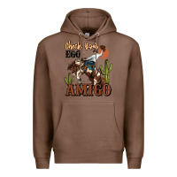 Chestnut check your ego amigo rodeo cowboy Premium Hoodie - MaliasSmallBusiness