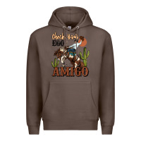 Coffee check your ego amigo rodeo cowboy Premium Hoodie - MaliasSmallBusiness