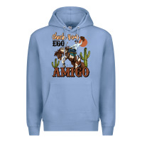 Colony Blue check your ego amigo rodeo cowboy Premium Hoodie - MaliasSmallBusiness