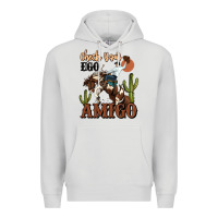 Dove Grey check your ego amigo rodeo cowboy Premium Hoodie - MaliasSmallBusiness