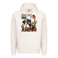 Pale Pink check your ego amigo rodeo cowboy Premium Hoodie - MaliasSmallBusiness