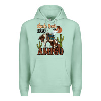 Seafoam check your ego amigo rodeo cowboy Premium Hoodie - MaliasSmallBusiness