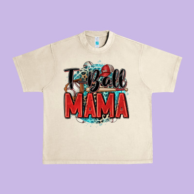 T Ball Mama Urban Heavy Tee Designed By Zillion Design Studio