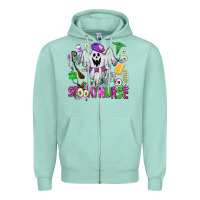 Seafoam spooky nurse Zipper Hoodie - AdoDesignShop