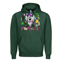 Sports Green spooky nurse Zipper Hoodie - AdoDesignShop